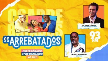 Os arrebatados recebem a cantora Raquel Mello e o Pr.